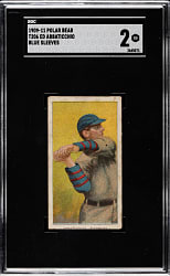 1909-1911 T206 White Border Ed Abbaticchio Blue Sleeves SGC GOOD 2 - Polar Bear Back