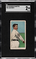 1909-1911 T206 White Border Jack White SGC GOOD 2 - Sovereign 350 Back