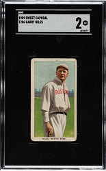 1909-1911 T206 White Border Harry Niles SGC GOOD 2