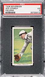 1909-1911 T206 White Border Wid Conroy Fielding PSA VG 3 - Sovereign 150 Back