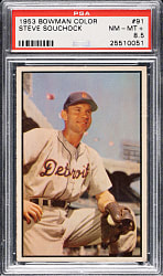 1953 Bowman Color #91 Steve Souchoch PSA NM-MT+ 8.5