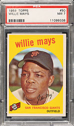 1959 Topps #50 Willie Mays PSA NM 7