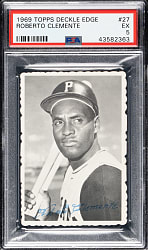 1969 Topps Deckle Edge #27 Roberto Clemente PSA EX 5