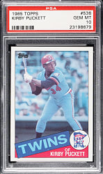 1985 Topps #536 Kirby Puckett Rookie PSA GEM MINT 10