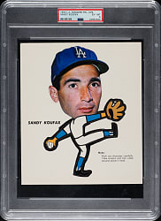 1963 Los Angeles Dodgers Pin-Ups Sandy Koufax PSA EX-MT 6
