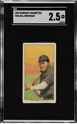 1909-1911 T206 White Border Bill Hinchman SGC GOOD+ 2.5