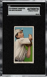 1909-1911 T206 White Border Home Run Baker SGC Authentic