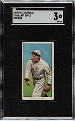 1909-1911 T206 White Border Larry Doyle Throwing SGC VG 3