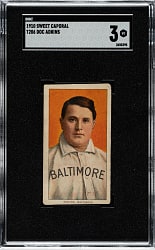 1909-1911 T206 White Border Doc Adkins SGC VG 3