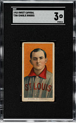 1909-1911 T206 White Border Charlie Rhodes SGC VG 3