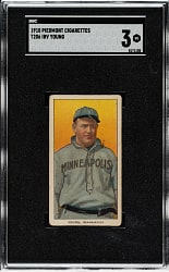 1909-1911 T206 White Border Irv Young SGC VG 3