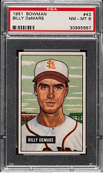 1951 Bowman #43 Billy DeMars PSA NM-MT 8