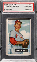 1951 Bowman #294 Jocko Thompson PSA NM-MT 8