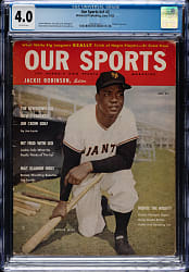 1953 Our Sports Magazine Volume 1 Issue 2 with Monte Irvin CGC 4.0
