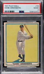 1941 R336 Play Ball #18 Hank Greenberg PSA GOOD 2