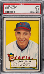 1952 Topps #88 Bob Feller PSA EX+ 5.5