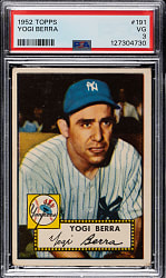 1952 Topps #191 Yogi Berra PSA VG 3