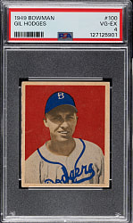 1949 Bowman #100 Gil Hodges Rookie PSA VG-EX 4