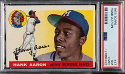 1955 Topps #47 Hank Aaron PSA NM 7 (MC)