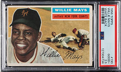 1956 Topps #130 Willie Mays White Back PSA GOOD+ 2.5