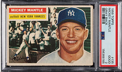1956 Topps #135 Mickey Mantle Gray Back PSA GOOD 2