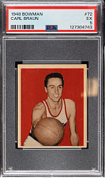 1948 Bowman Basketball #72 Carl Braun Rookie PSA EX 5