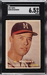 1957 Topps #250 Ed Mathews SGC EX/NM+ 6.5