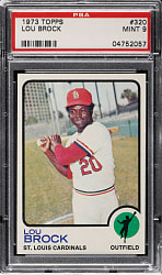 1973 Topps #320 Lou Brock PSA MINT 9