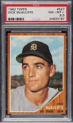 1962 Topps #527 Dick McAuliffe PSA NM-MT+ 8.5