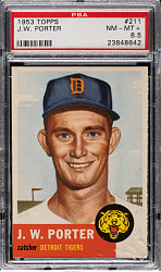 1953 Topps #211 J. W. Porter PSA NM-MT+ 8.5