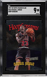1997-1998 Topps Stadium Club Hoop Screams #HS10 Michael Jordan SGC MINT 9