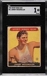 1933 R338 Sport Kings #21 Johnny Weissmuller SGC POOR 1