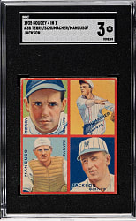 1935 R321 Goudey "4-in-1" Bill Terry/Schumacher/Mancuso/Travis Jackson SGC VG 3