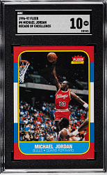 1996-1997 Fleer Basketball Decade of Excellence #4 Michael Jordan SGC GEM MINT 10