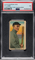 1914 T213 Coupon Cigarettes (Type 2) Ty Cobb Bat Off Shoulder PSA POOR 1