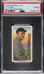1909-1911 T206 White Border Ty Cobb Bat Off Shoulder PSA GOOD 2