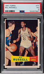 1957-1958 Topps Basketball #77 Bill Russell Rookie PSA VG 3