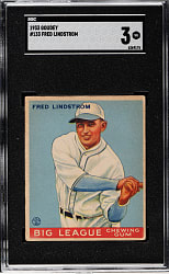 1933 R319 Goudey #133 Fred Lindstrom SGC VG 3