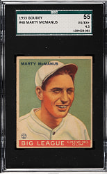 1933 R319 Goudey #48 Marty McManus SGC VG/EX+ 55