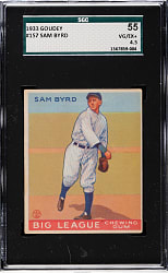 1933 R319 Goudey #157 Sammy Byrd SGC VG/EX+ 55