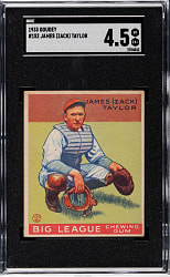 1933 R319 Goudey #152 Zack Taylor SGC VG/EX+ 4.5