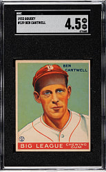 1933 R319 Goudey #139 Ben Cantwell SGC VG/EX+ 4.5
