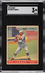 1933 R319 Goudey #34 Bob O'Farrell SGC VG 3