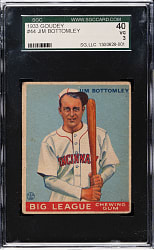 1933 R319 Goudey #44 Jim Bottomley SGC VG 40