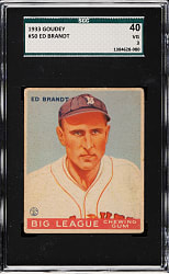 1933 R319 Goudey #50 Ed Brandt SGC VG 40