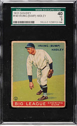 1933 R319 Goudey #140 Bump Hadley SGC VG 40