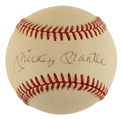 Mickey Mantle Single-Signed Baseball - JSA