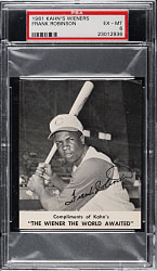 1961 Kahn's Wieners Frank Robinson PSA EX-MT 6