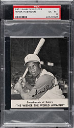 1961 Kahn's Wieners Frank Robinson PSA EX-MT 6