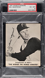 1961 Kahn's Wieners Bill Mazeroski PSA EX-MT 6